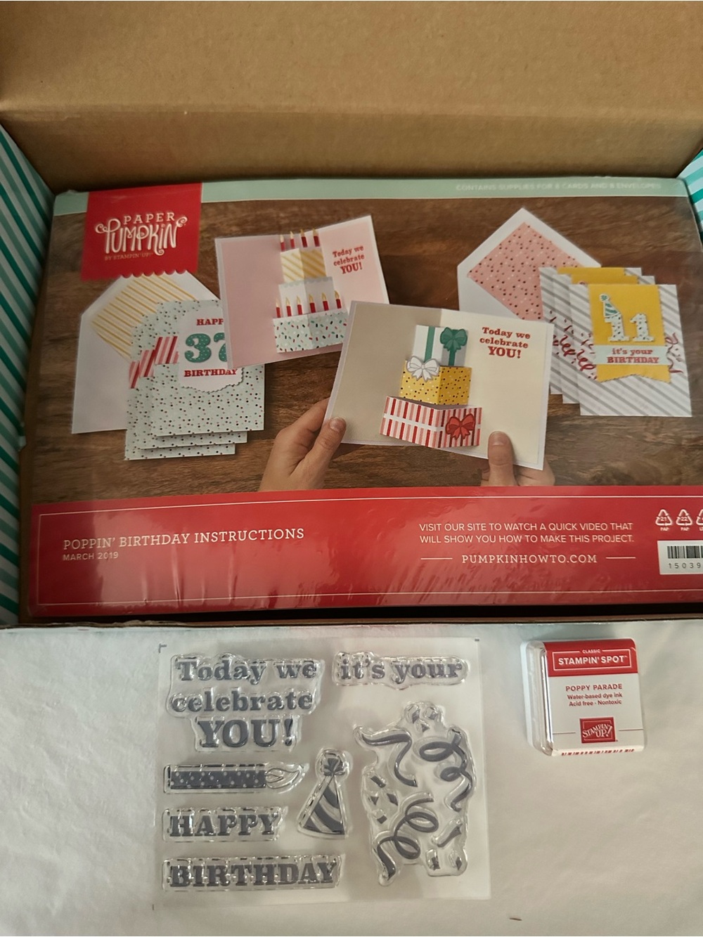 Stampin' Up! Poppin' Birthday Card Kit – Yellow & Red & Green